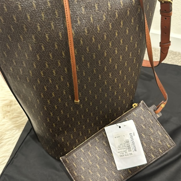 Saint Laurent Le Monogramme leather-trimmed bucket bag (NWT) - Picture 9 of 9